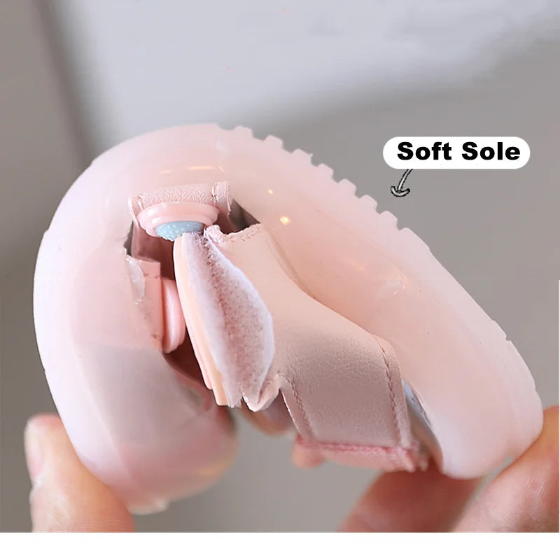 Little Duck Light-up LED Sandals for First Walker Anti-kick Baby Shoes for 0-3 Years Old Pre walker Soft Sole Cartoon for Girl