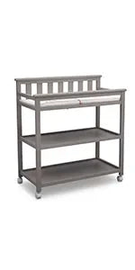 Lancaster 4-in-1 Convertible Baby Crib, Grey