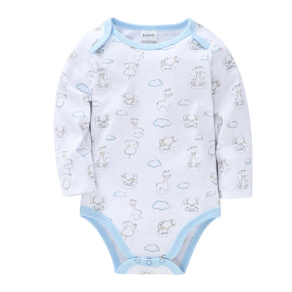 Kavkas Baby Clothes Boys Romper Newborn Infant Costume Cartoon Bodysuit Jumpsuit Family 100%Cotton 0-12Months For Bebes
