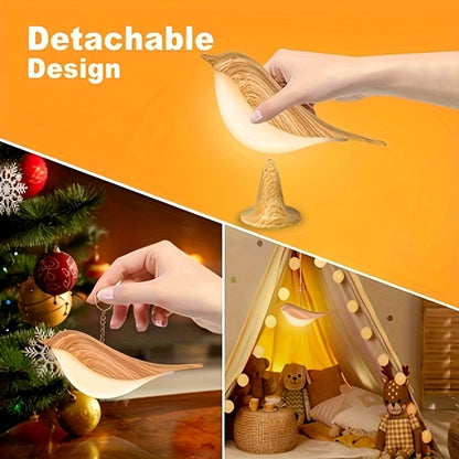 1pc of Bird Touch Lights Suitable for Bedrooms, Dimmable Cordless Bird Night Lights, USB Rechargeable Touch Sensor Control Table, And Table Lamp with Aroma Diffuser Function