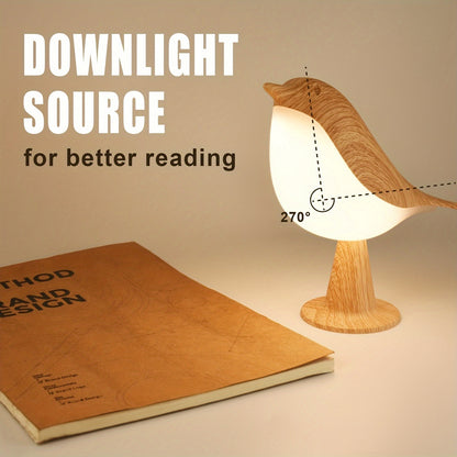 1pc of Bird Touch Lights Suitable for Bedrooms, Dimmable Cordless Bird Night Lights, USB Rechargeable Touch Sensor Control Table, And Table Lamp with Aroma Diffuser Function