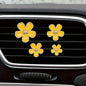 4pcs Set Cute Daisy Alloy Car Vent Clips with Scented Pads - Fresh Aroma Diffuser & Exhaust Decor Accessories